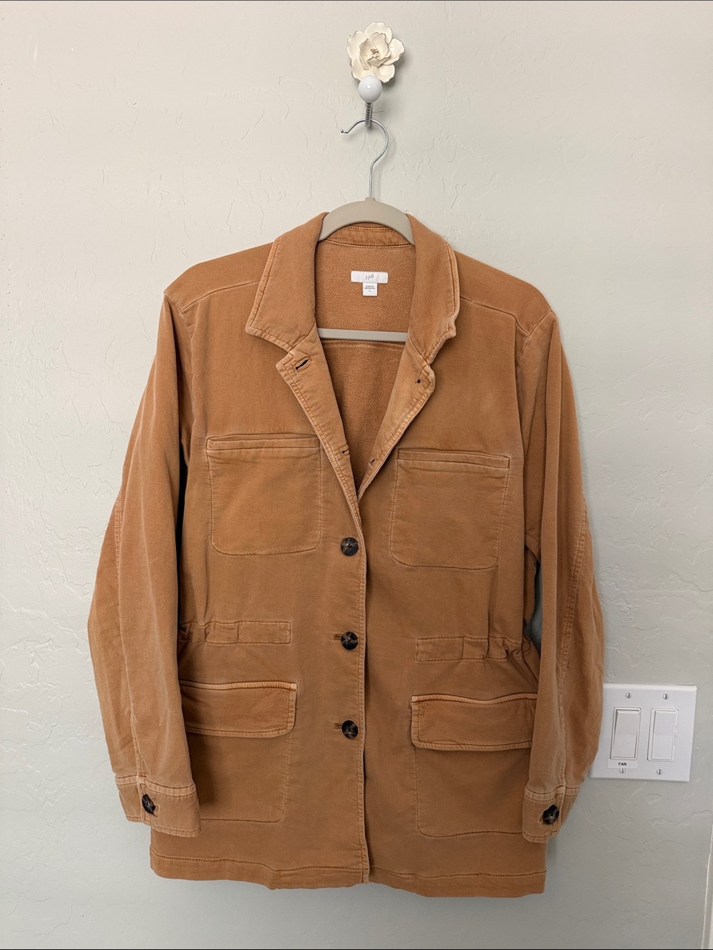 J. Jill Tan Cotton Field Jacket